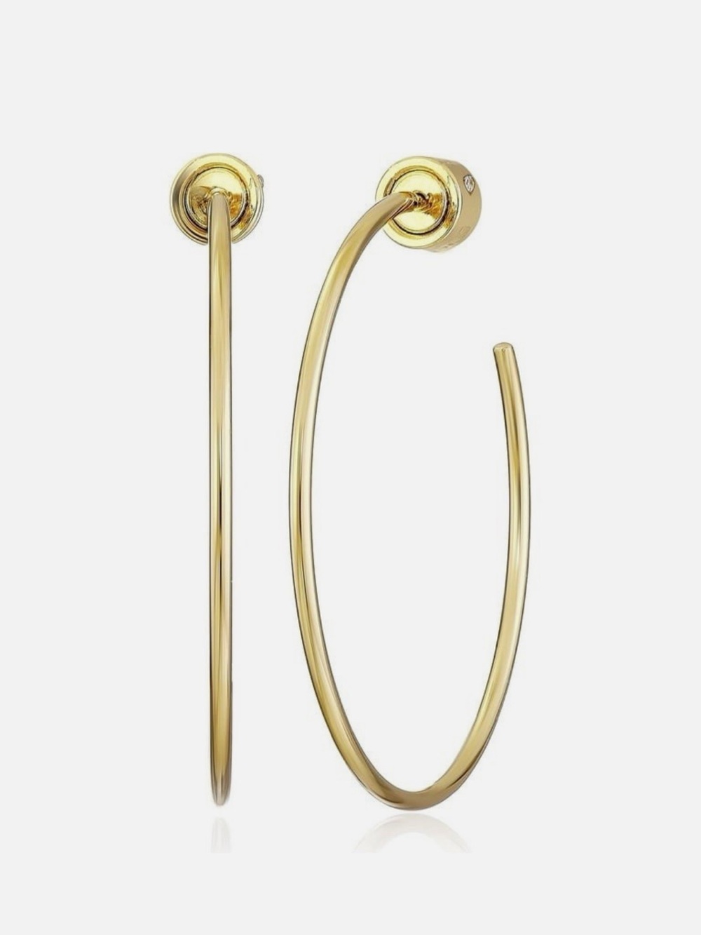 NWT Michael Kors Gold-Tone Stainless Steel Hoop Earrings
